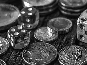 dice and coins